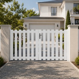 Portail battant PVC standard blanc BALE