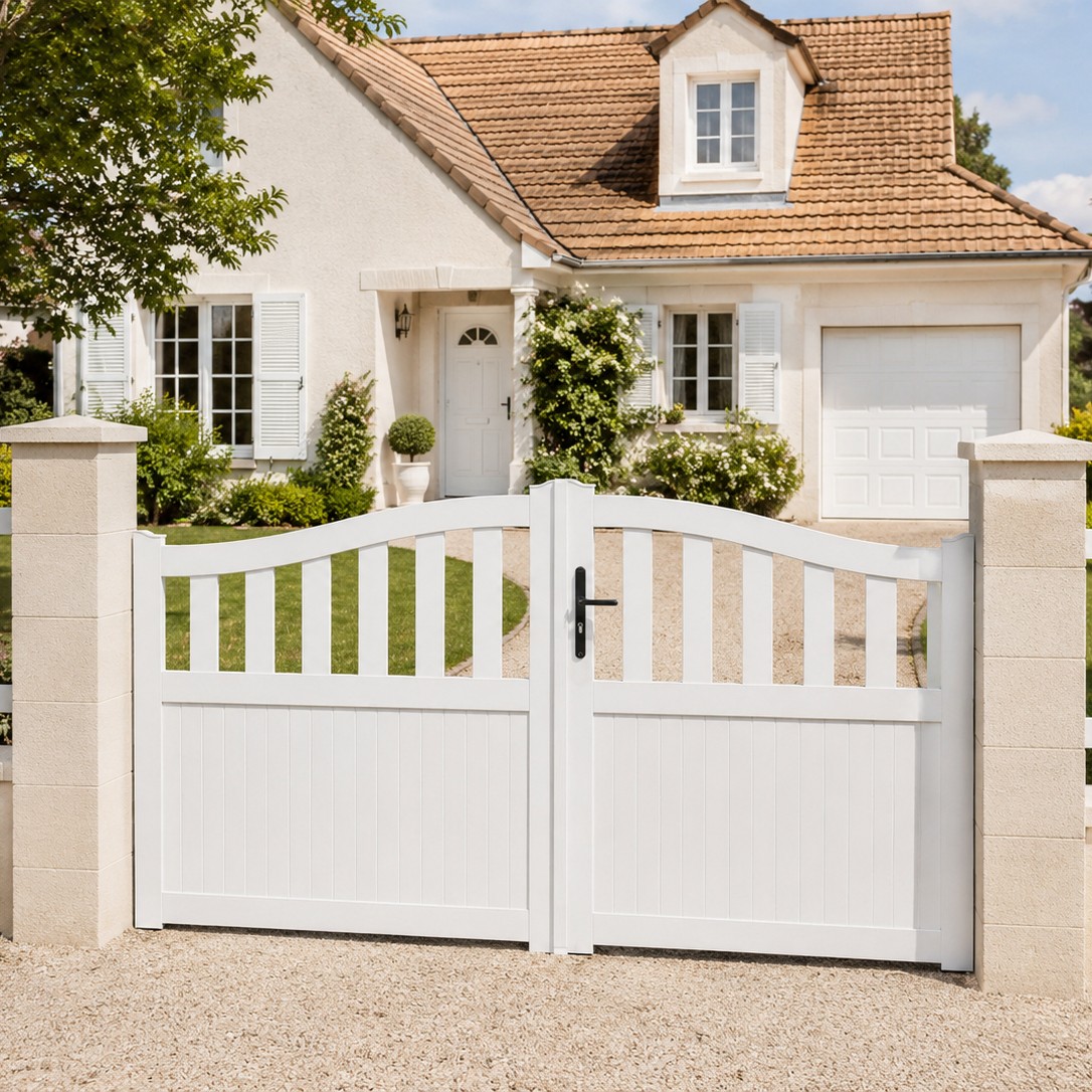 Portail battant PVC standard HAMBOURG blanc GALBÉ