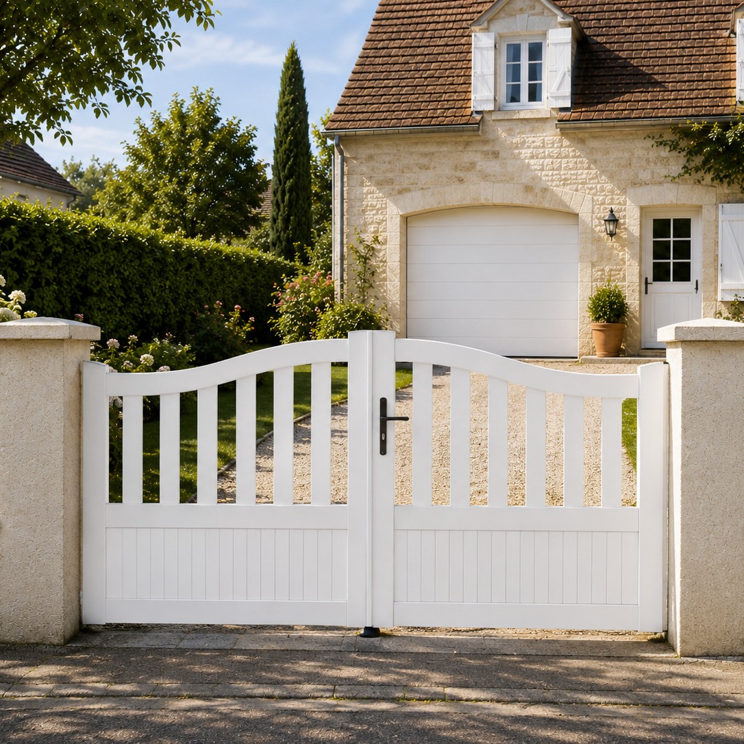 Portail battant PVC standard BREST blanc GALBÉ