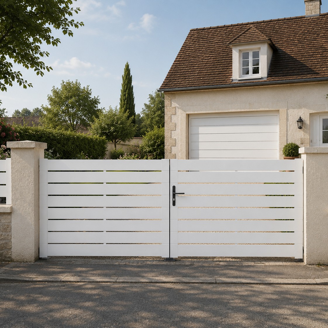 Portail battant PVC standard LYON blanc