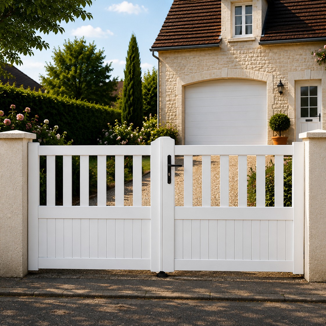Portail battant PVC standard ETRETAT blanc