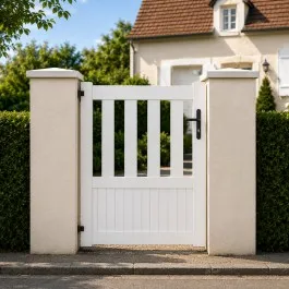 Portillon PVC standard ETRETAT blanc 1000x1250 mm (poignée à droite)