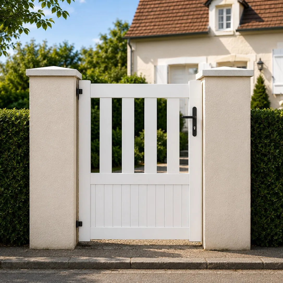 Portillon PVC standard ETRETAT blanc 1000x1250 mm (poignée à droite)