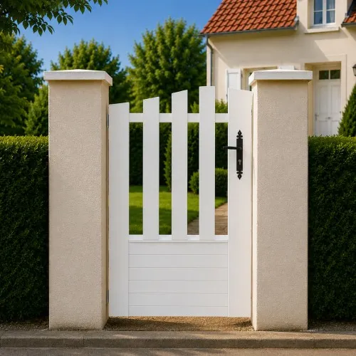 Portillon PVC standard ALENÇON blanc CHAPEAU DE GENDARME 1000x1450 mm
