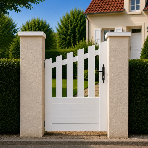Portillon PVC standard ALENÇON blanc CONVEXE 1000x1450 mm