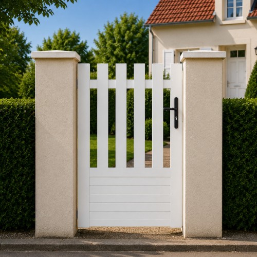 Portillon PVC standard ALENÇON blanc DROIT 1000x1450 mm