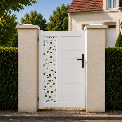 Portillon PVC standard ARLES blanc CARRÉ 1000x1400 mm