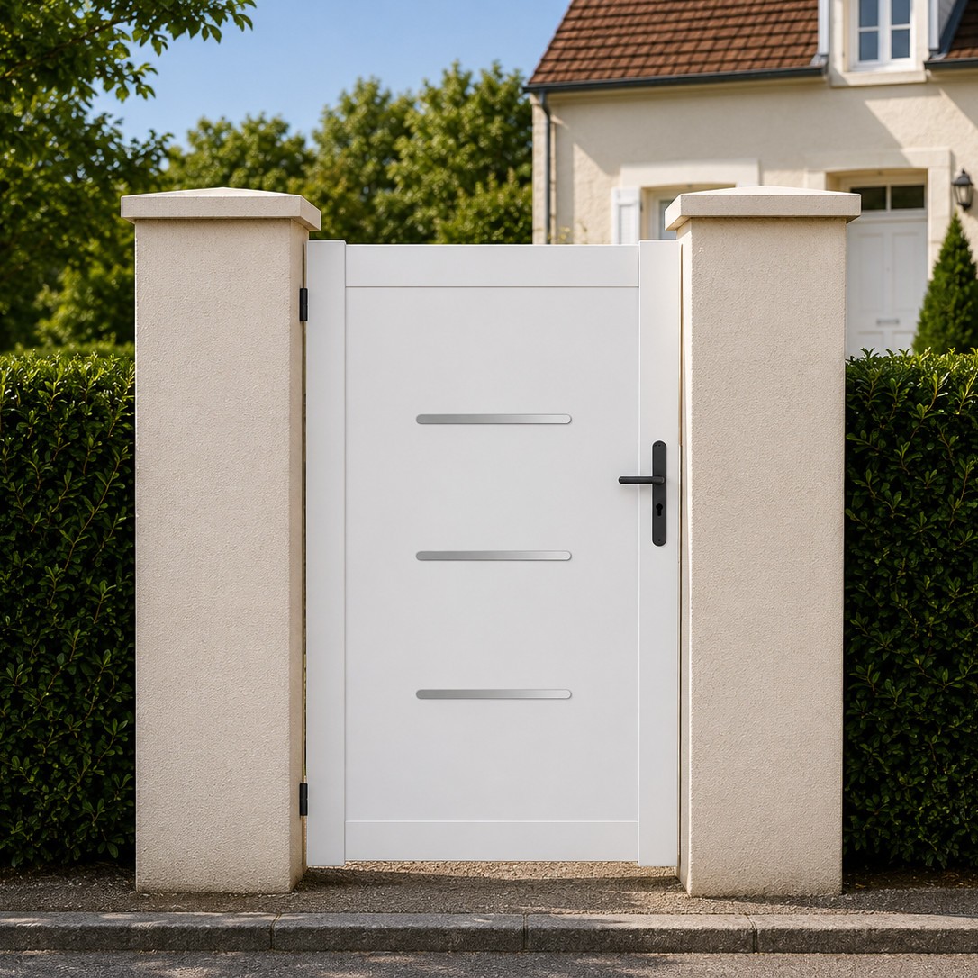 Portillon PVC standard BRIANÇON blanc 1000x1600 mm