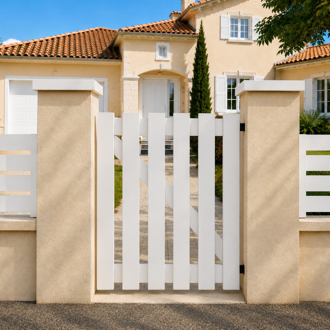 Portillon PVC standard SOULAC blanc 1000x1150 mm