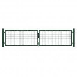 Portail grillagé acier galvanisé 2 vantaux H100 x L 350 cm - vert