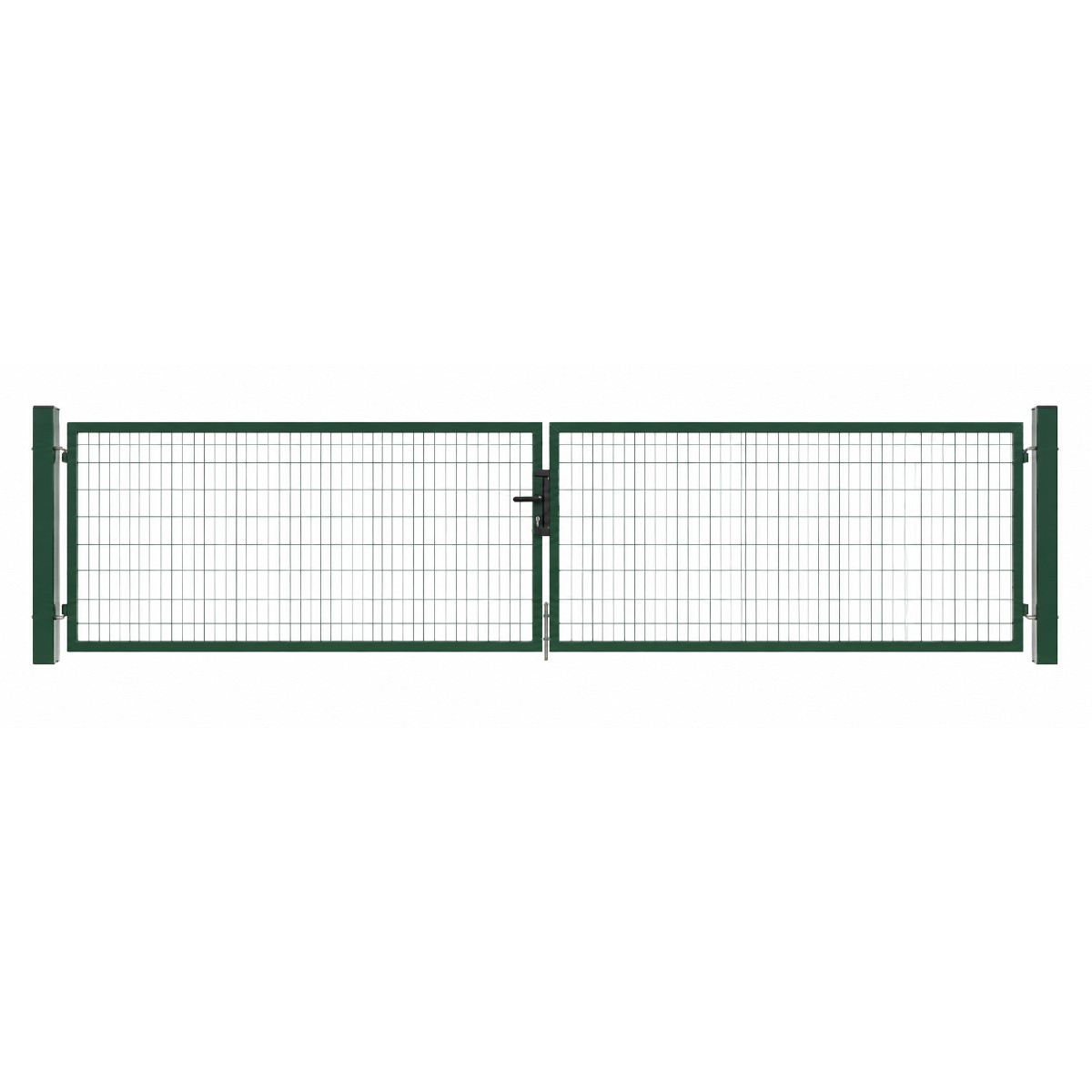 Portail grillagé acier galvanisé 2 vantaux H 100 x L 350 cm - vert