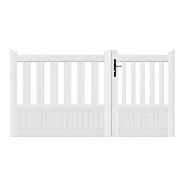 Portail battant PVC standard ETRETAT blanc largeur 2500 mm