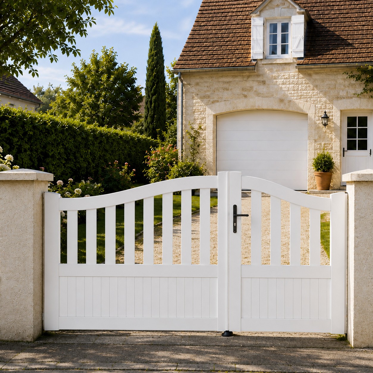 Portail battant PVC standard BREST blanc GALBÉ