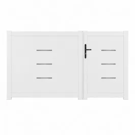 Portail battant PVC standard BRIANÇON blanc - largeur 2500 mm