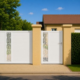 Portillon PVC sur mesure décor rectangle Arles
