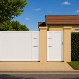 Portillon PVC sur mesure décor inserts Arles