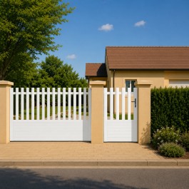 Portillon PVC sur mesure coupe droite Alençon