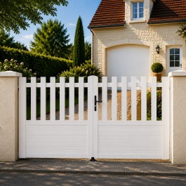 Portail battant PVC sur-mesure Alençon - Droit