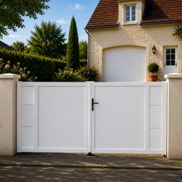 Portail battant PVC sur-mesure Arles Décor Insert