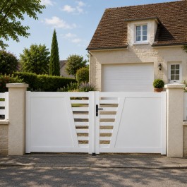 Portail battant PVC sur-mesure Cambrai