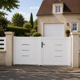 Portail battant PVC sur-mesure Briançon