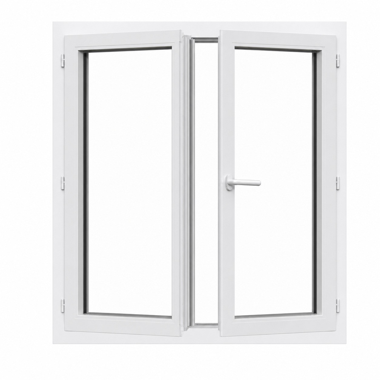 Fenêtre PVC 2 vantaux H 75 x L 100 cm OF avec poignée