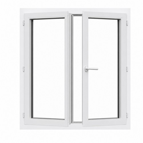 Fenêtre PVC 2 vantaux H 95 x L 100 cm OF avec poignée