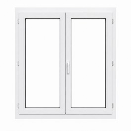Fenêtre PVC 2 vantaux H 105 x L 110 cm OF avec poignée