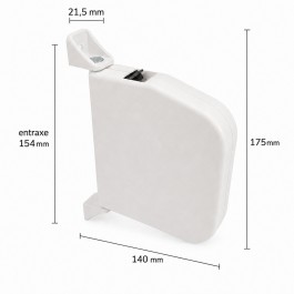 Enrouleur à sangle blanc (sans sangle)