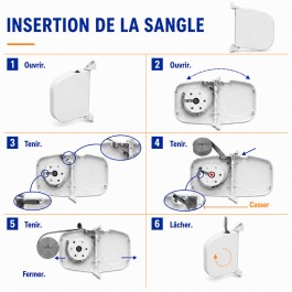 Instructions installation sangle (non fournie)