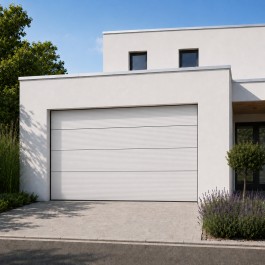 Porte de garage sectionnelle manuelle microlignée