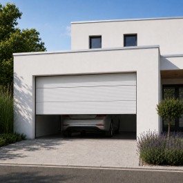 Porte de garage sectionnelle manuelle microlignée