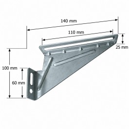 Patte à gousset pour coulissant PVC Iso 140 mm