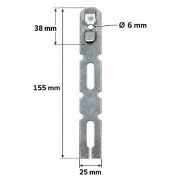 Patte de fixation pour dormant de 70 (155 mm)