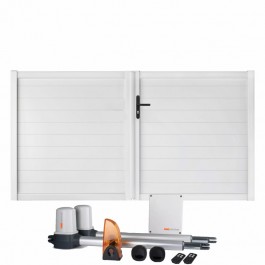 Portail battant électrique PVC blanc ARLES