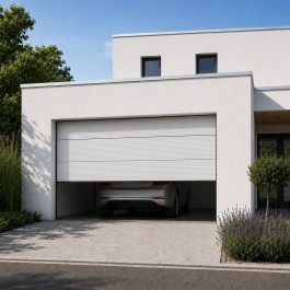 Porte de garage sectionnelle motorisée microlignée