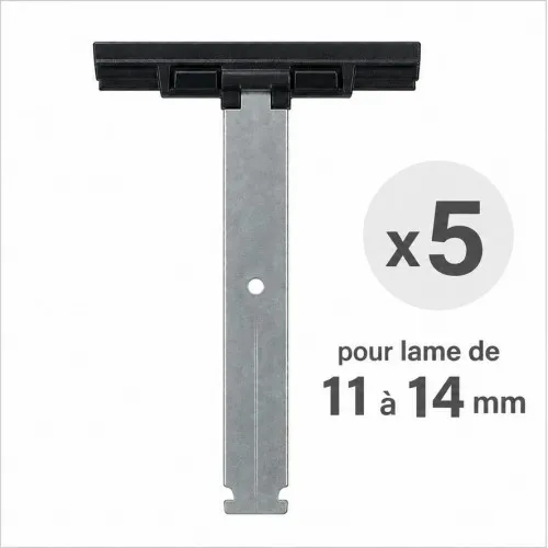 Lot de 5 attaches tablier pour lame de 11 à 14 mm pour axe ZF54