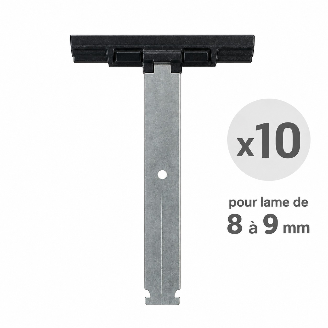 Lot de 10 attaches tablier pour lame de 8 à 9 mm pour axe ZF54