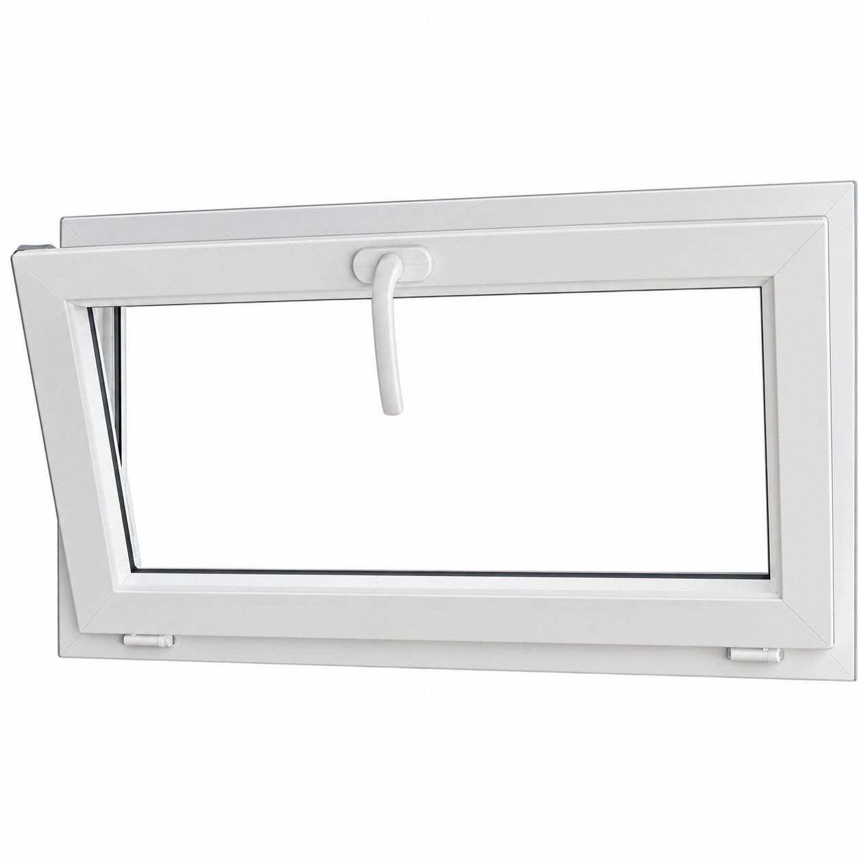 Fenêtre PVC abattant H 45 x L 100 cm avec poignée