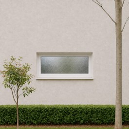 Fenêtre PVC abattant H 45 x L 90 cm verre brouillé avec poignée