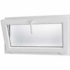 Fenêtre PVC abattant H 60 x L 90 cm verre brouillé avec poignée