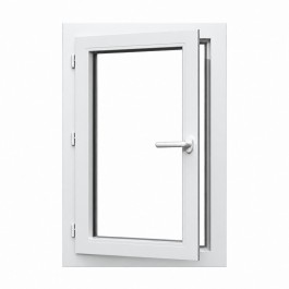 Fenêtre PVC 1 vantail H 115 x L 60 cm OF avec poignée