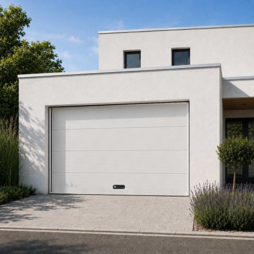 Porte de garage sectionnelle manuelle microlignée