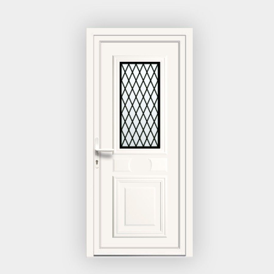 Porte d’entrée en PVC Provencia 51 vitrée décor