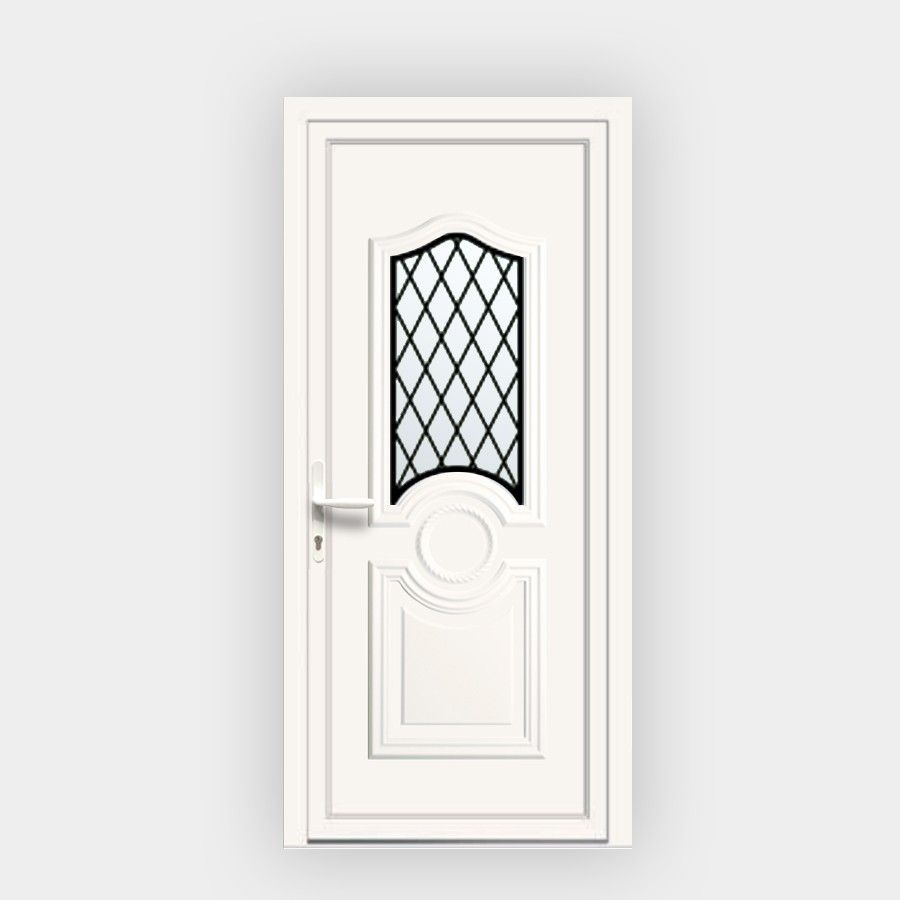 Porte d’entrée en PVC Celia 6 vitrée décor