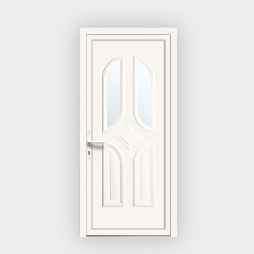 Porte d’entrée en PVC vitrée blanche Samba 125