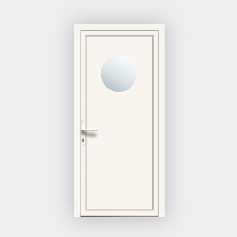 Porte d’entrée en PVC 76 Vitrée Blanche