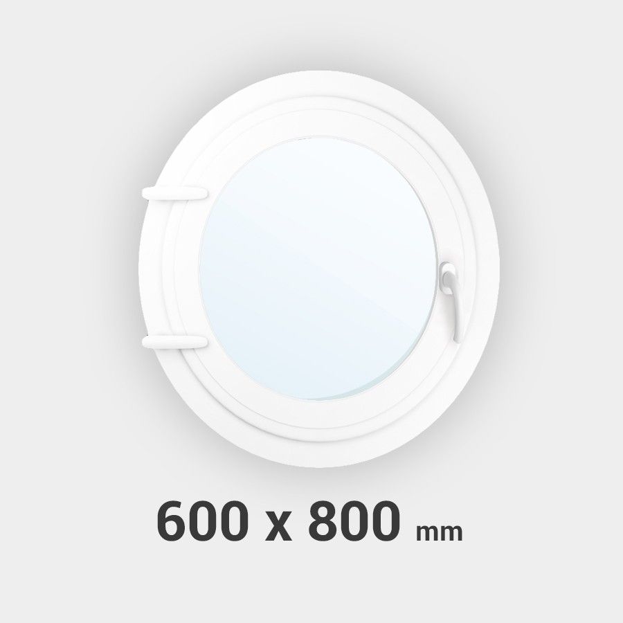 Oeil de boeuf ovale 1 ouvrant PVC tableau 800x600 mm Oeil de boeuf ovale 1 ouvrant PVC tableau 800x600 mm