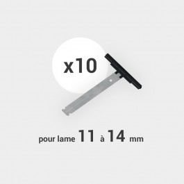 Lot de 10 attaches tablier pour lame de 11 à 14 mm