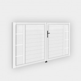 portail pvc arles insert blanc